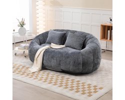 Bean Bag Sofa Lazy Sofa Durable Comfort Lounger High Backrest Bean Bag Chair Sofa for Adults and Kids, Indoor and Outdoor, Accent Floor Soft Lounge Chair, 150 x 95 x 63cm (Grey)