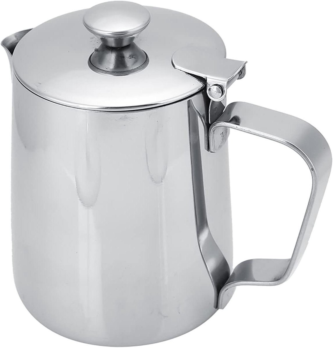 Melkopschuimkan - Cappuccinobeker - Koffie Maken - Druppelloze Tuit - 350 ml - Zilver