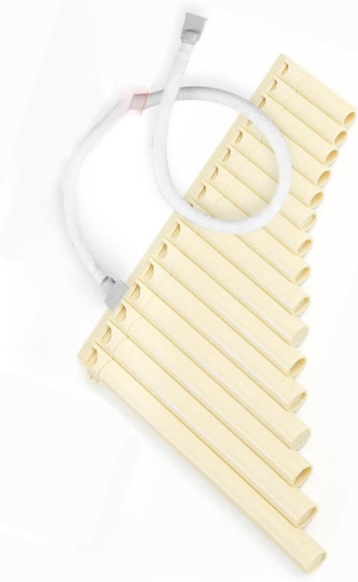 Panfluit ABS Hars - Muziek Instrument - Muziek Leren - Professioneel Ontwerp - 16 Buis C - Beige