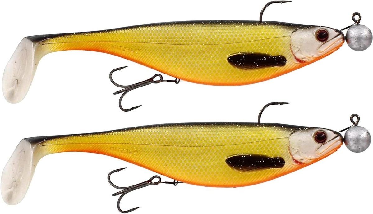 Rubber Vis - Kunstaas Set - Roofvis Vissen - Kant en Klaar Gemonteerd - 16 cm 2 Stuks - Roach