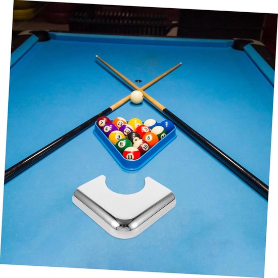 Hoekplaat Biljarttafel - Beschermers Pooltafel - Tafel Beschermen - Gebogen Ontwerp - 18.5 cm - Zilver — afbeelding 4