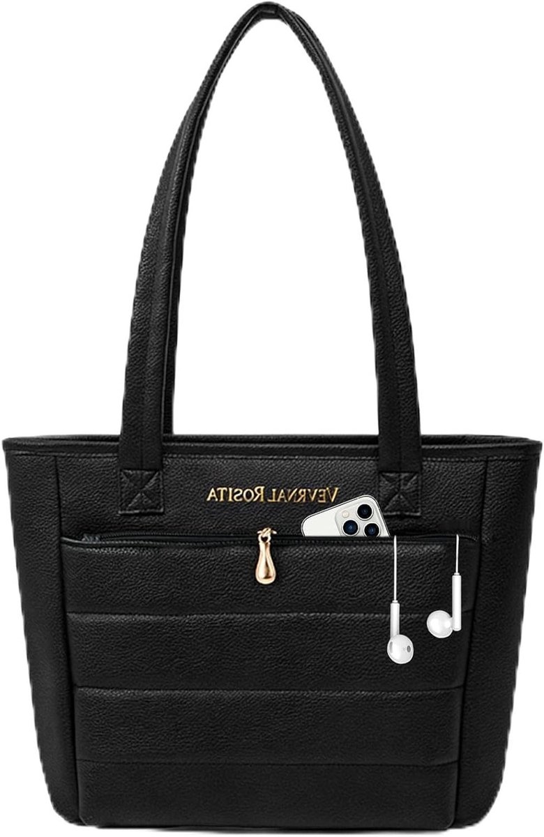 Grote Waterdichte Leren Shopper Tas voor Vrouwen, Perfect als Onderwijs- en Kantoortas, Ideaal voor School en Zakelijk Gebruik