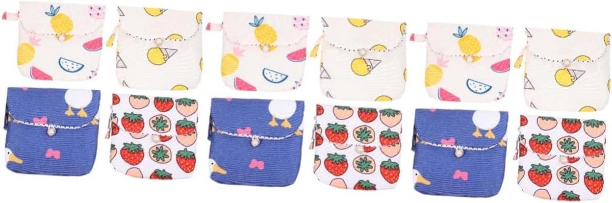 Opbergtasjes Maandverband - Organizer Zakjes - Intieme Hygiëne - Draagbaar Compact Ontwerp - 3 Sets 4 Stuks - Diverse Kleuren