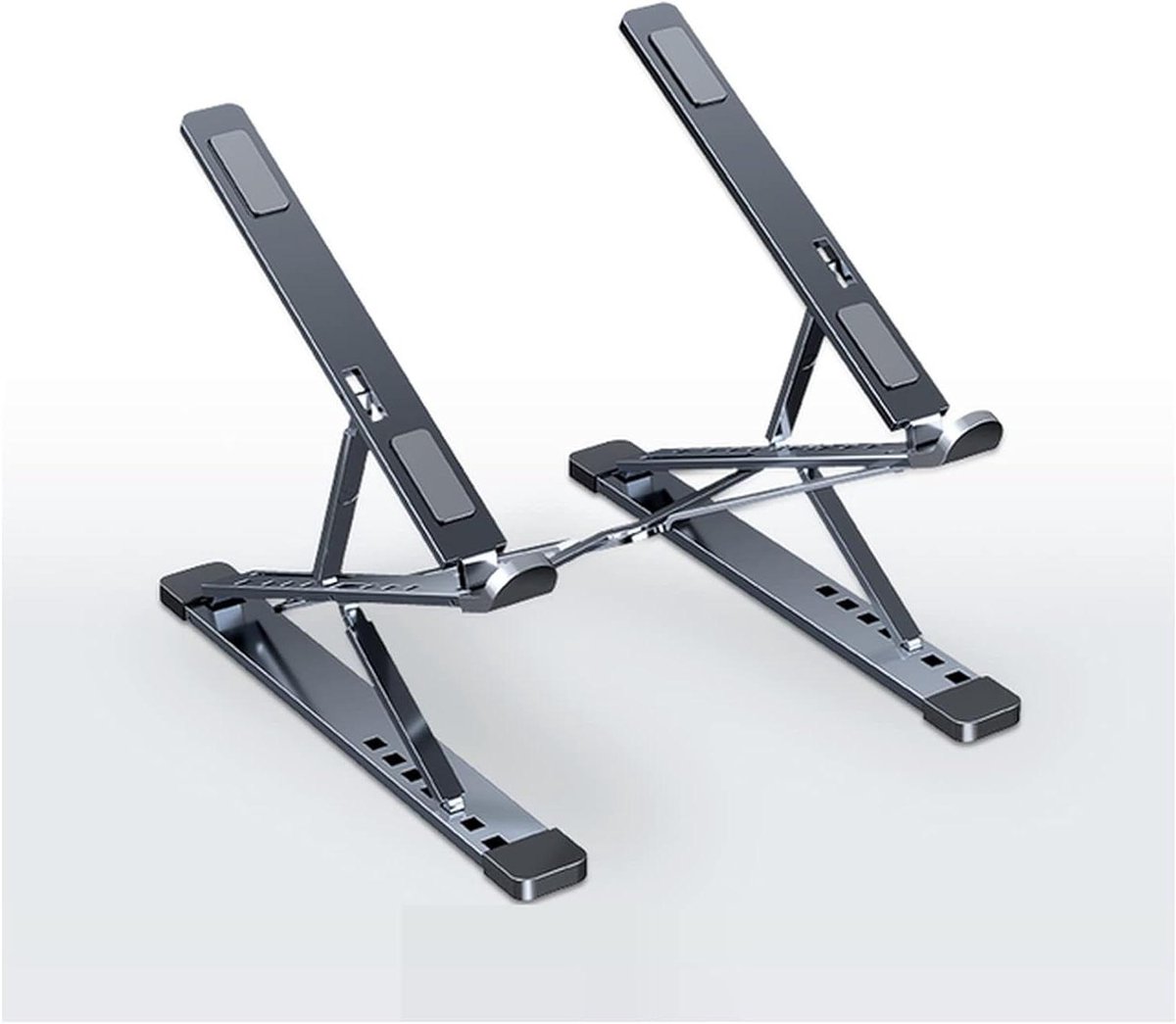 Laptopstandaard Verstelbaar - Computer Tafel - Comfortabel Werken - Opvouwbaar Aluminium - 11-17 Inch - Donkergrijs