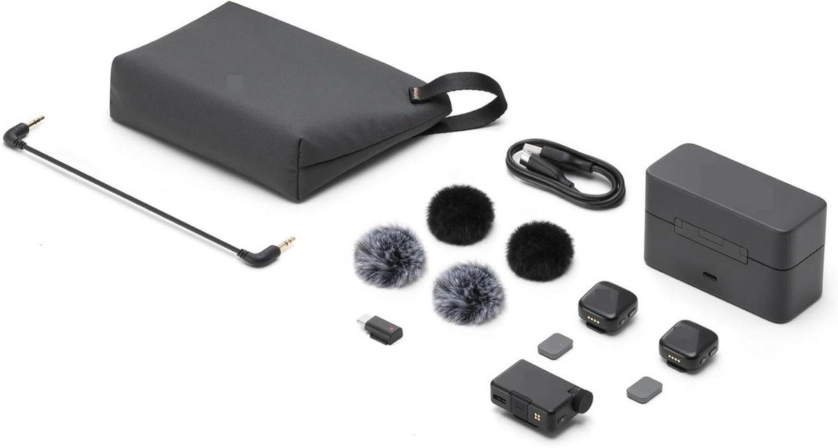 Mini Microfoon - Draagbare Audio - Opnames Maken - Stabiele Overdracht - 50 gram - Zwart