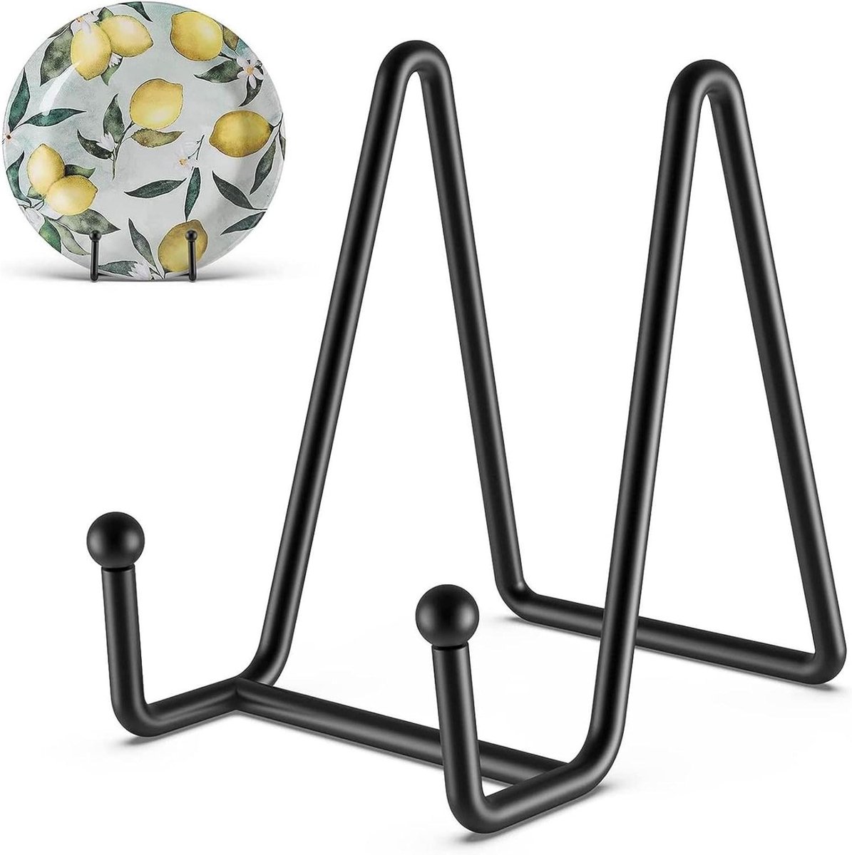Bordenstandaards - Display ezel - Decoratie presenteren - Handgemaakt ijzer - 4 stuks - Zwart