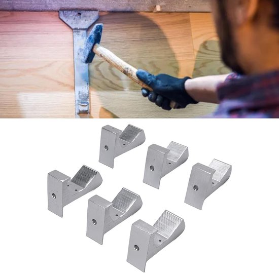 Reparatieset voor Piepende Vloeren Eenvoudig Te Gebruiken Oplossing voor Ruisonderdrukking voor Thuis 6 Beugels voor Familiehouten Ondervloeren van 5/8 Inch of Dikker — afbeelding 2