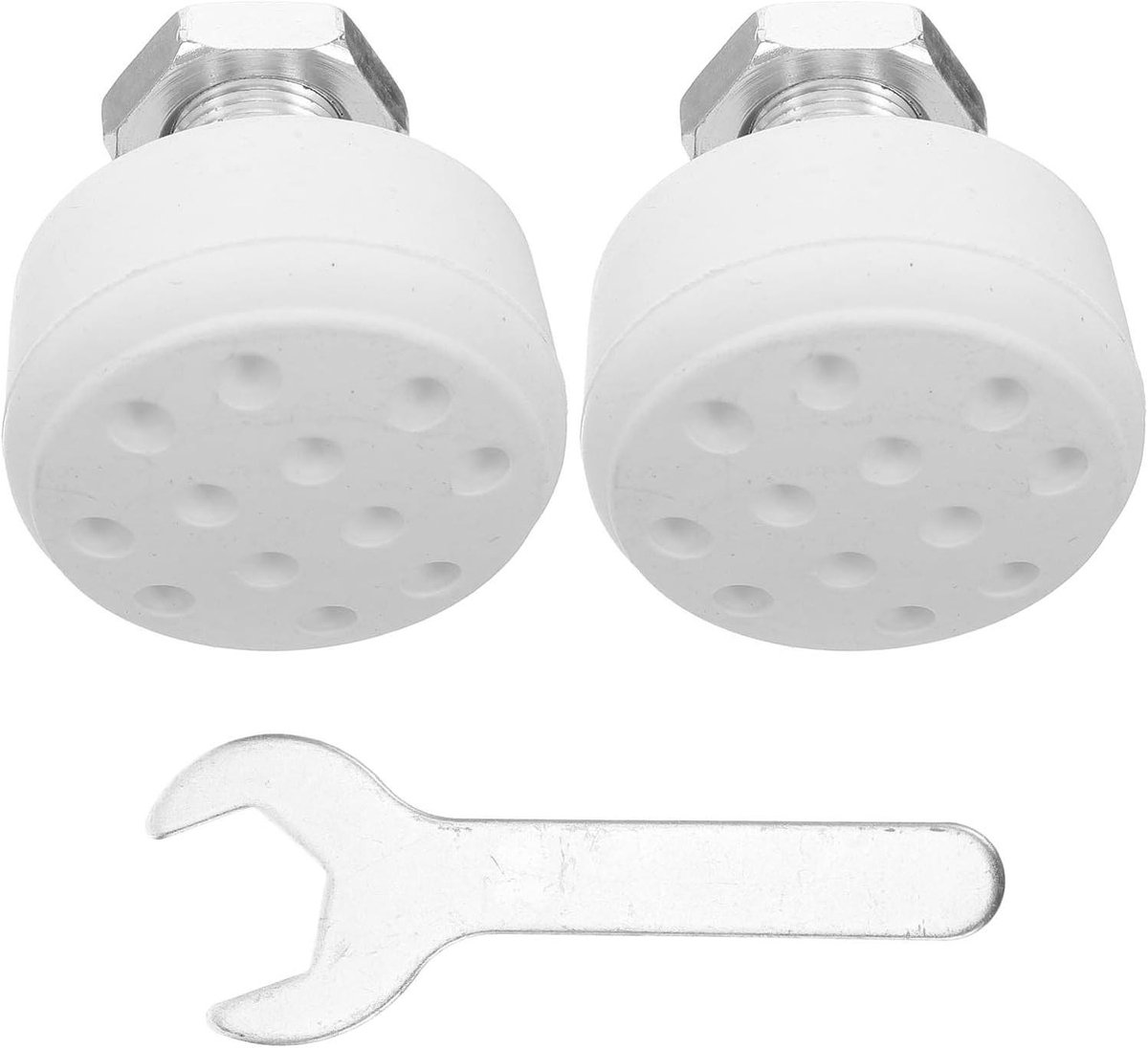 Rolschaats Remblokken - Skeeler Stoppers - Veilig Remmen - Schokreducerende Techniek - 5 x 4.5 x 1.5 cm - Wit