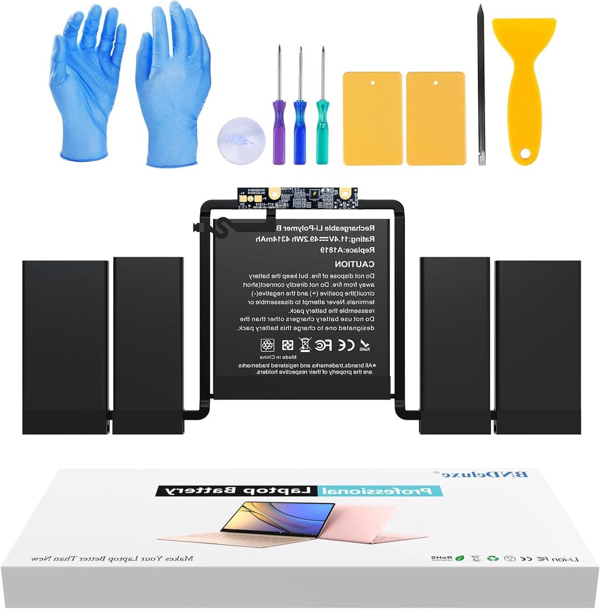 Laptop Batterij - Vervangende Accu - Laptop Gebruik - Li-ion Cel - 49.2Wh - Zwart