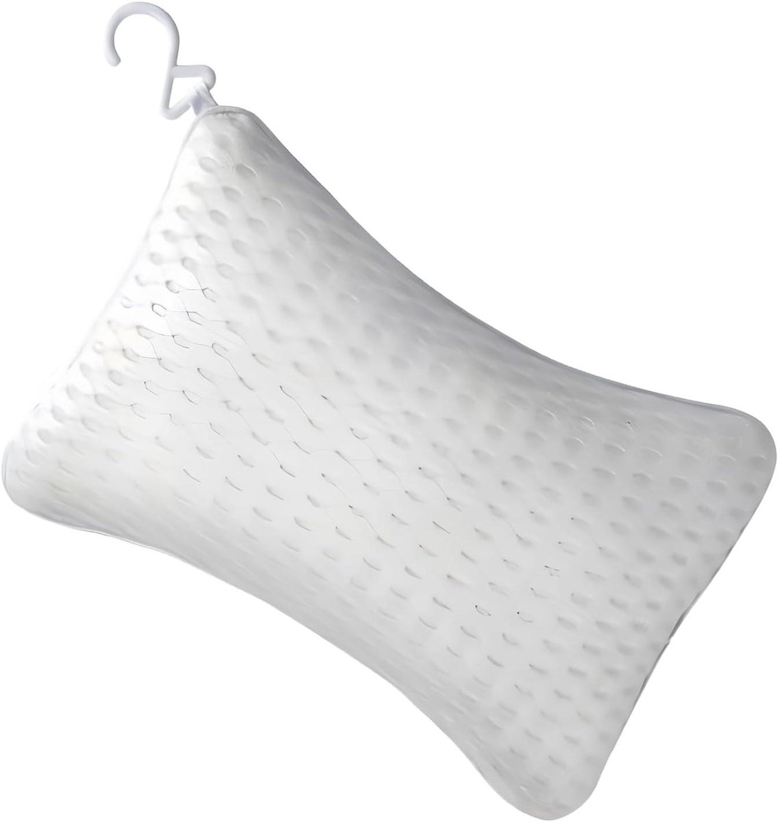 Badkussen Neksteun - Hoofdsteun Bad - Ontspannen Baden - Ademend Sneldrogend - 30 x 20 cm - Wit