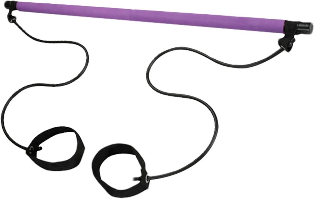 Pilates Bar - Fitness Tool - Thuis Trainen - Verstelbaar Ontwerp - 49.6 cm - Paars