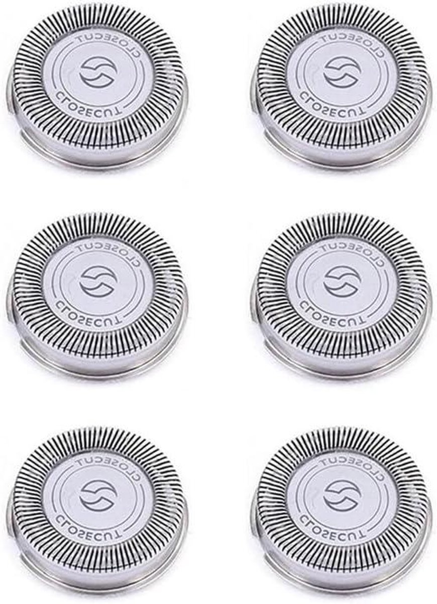 Scheerhoofden - Scheermesjes Vervanging - Glad Scheren - Huidvriendelijk Beschermnet - 6 Stuks - Zilver
