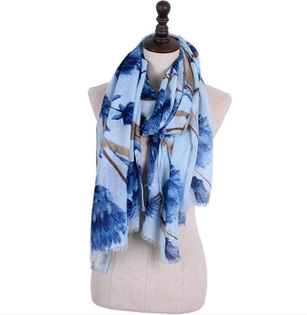 Dames Sjaal - Warme Sjaal - Outfit Completeren - Bloemenpatroon - 110 x 180 cm - Meerdere Kleuren