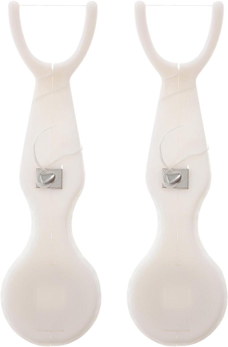 2 Stuks Hygiënische Herbruikbare Floss Pick met Ergonomische Y-vormige Houder Draagbare Tandenstoker voor Grondige Interdentale Reiniging Comfortabele Orale Verzorging voor