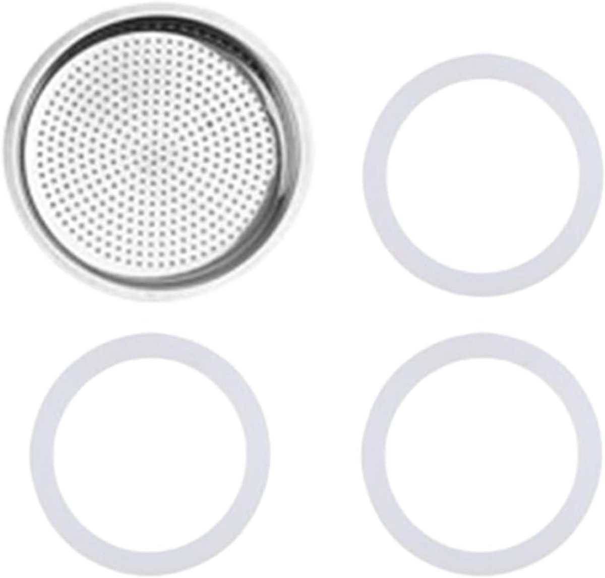 Duurzame RVS Espresso Machine Vervangingskit - Inclusief 3 Afdichtringen en 1 Filter voor Perfecte Koffie