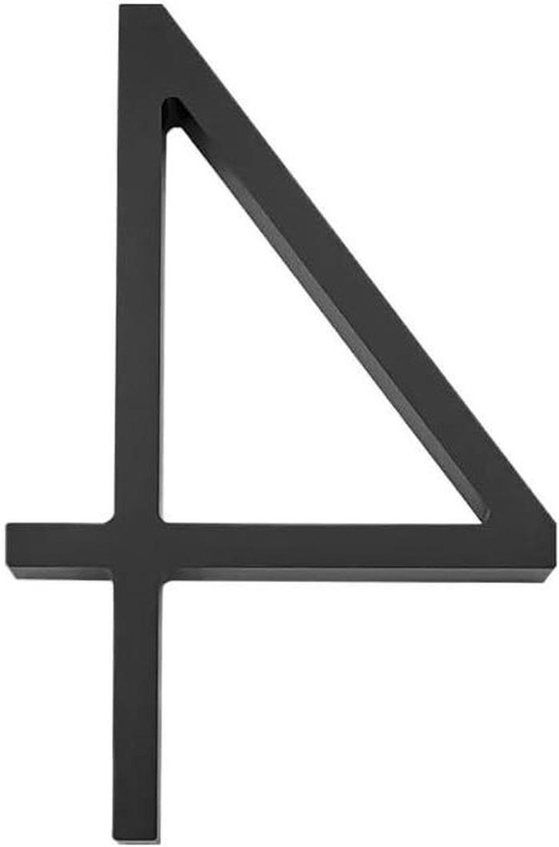 Huisnummer Zelfklevend - Deurnummer Adres - Huis Identificatie - Robuust Kunststof Design - 127 cm Hoog - Zwart