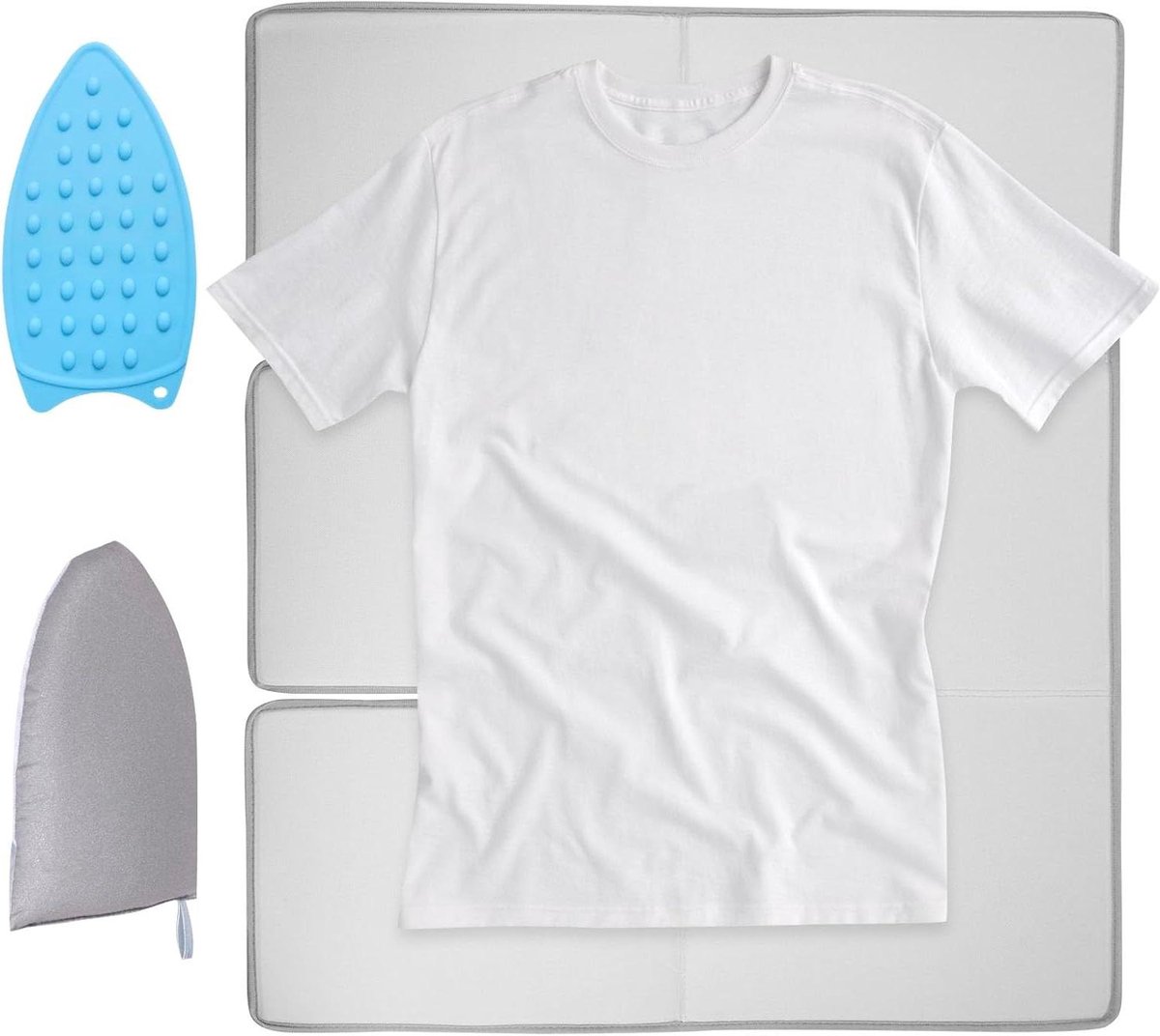 Strijkdeken Set - Strijkmat - Kleding Strijken - Opvouwbaar en Draagbaar - 33x24x3.5 cm - Grijs