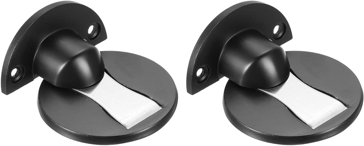 Magneet Deurstop - Deurhouder - Deur Open Houden - Onzichtbare Montage - 2 Stuks - Zwart