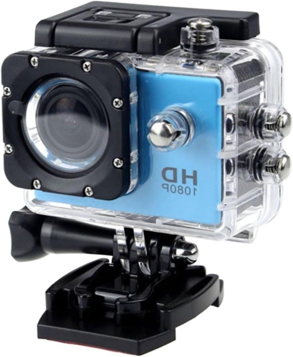 Mini Actiecamera HD - Sport Camcorder - Outdoor Avonturen - Waterdicht tot 30m - 2.0 Inch Scherm - Blauw