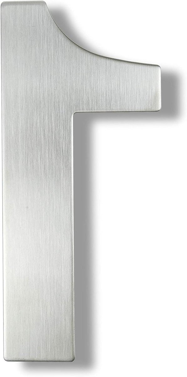 Huisnummer - Adresbord Deur - Huis Markeren - Modern RVS Design - 20cm Hoog - Zilver