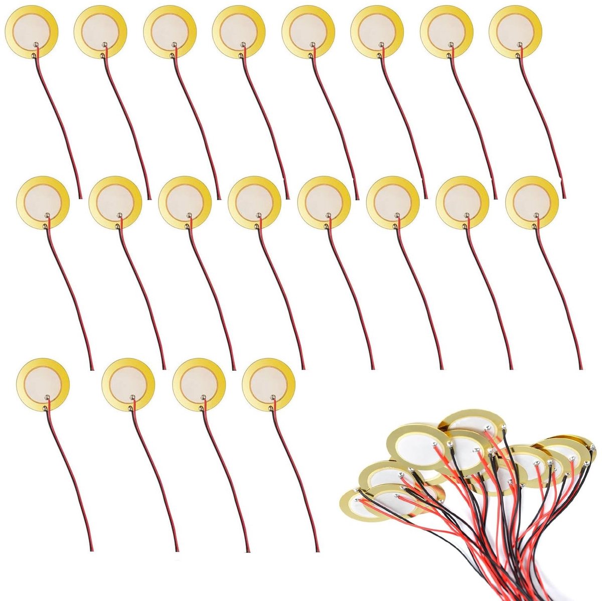 Cosensi - Dailygoods - 20 Stuks Piezo Elementen voor Akoestische Instrumenten