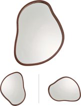 Miroir Trendy Meije / Miroir mural en bois organique 70x50 cm - Noyer Brun