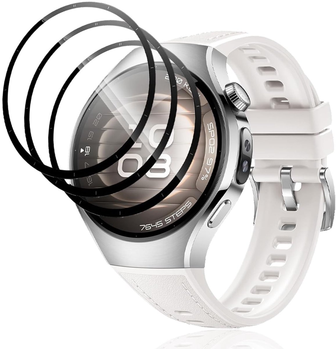 Dailygoods - 3 Stuks Gehard Glas voor Huawei Watch 5 42mm