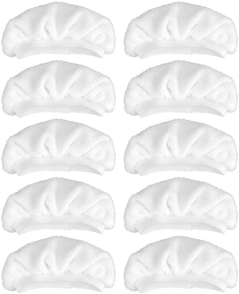 Dailygoods - 10 Stuks Wasbare Stoom Mop Pads, Microfiber Reinigingsaccessoires