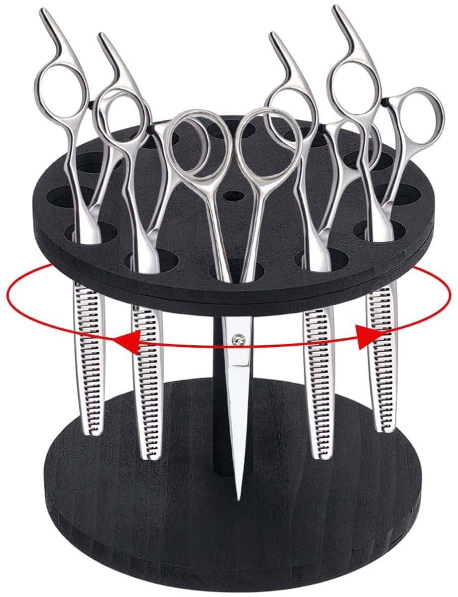 Dailygoods - 12-Gaten Roterende Schaarhouder voor Kappers