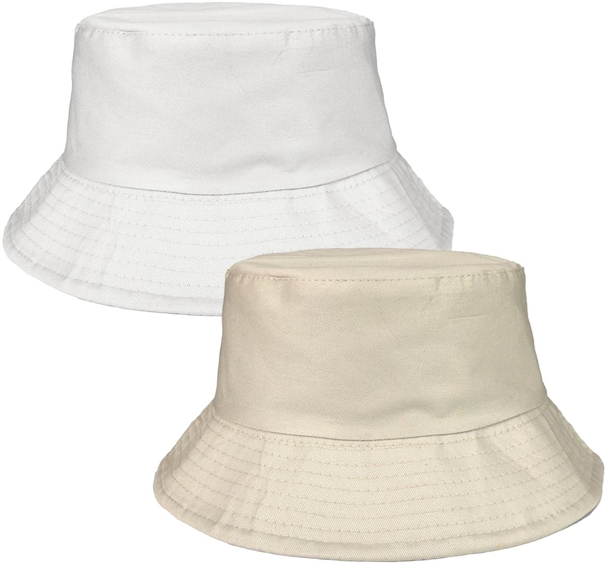 Dailygoods - Set van 2 Opvouwbare Strandzonnehoeden met UV-Bescherming