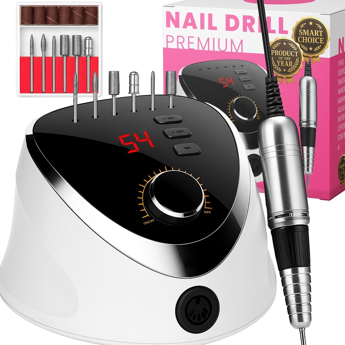 Dailygoods - Elektrische Nagelfrees met LED-display en Instelbare Snelheid