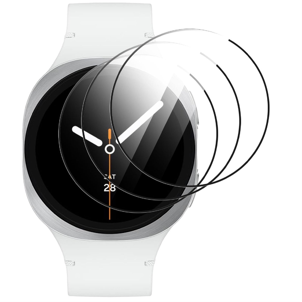 Dailygoods - 3-Pack Schermbeschermer voor Samsung Galaxy Watch 8 40mm Volledige Dekking
