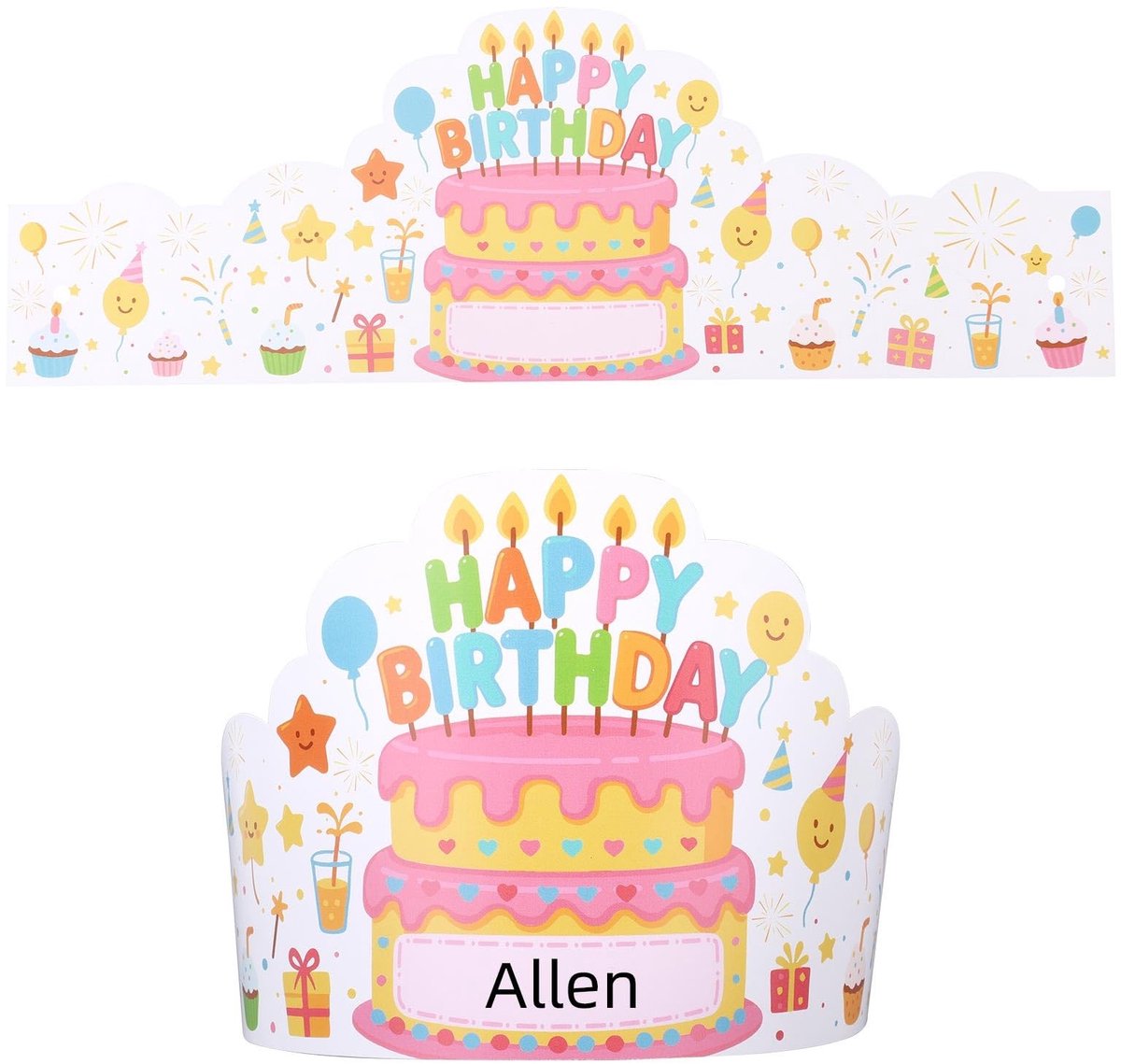 Dailygoods - 36 Stuks Verjaardagskronen voor Kinderen
