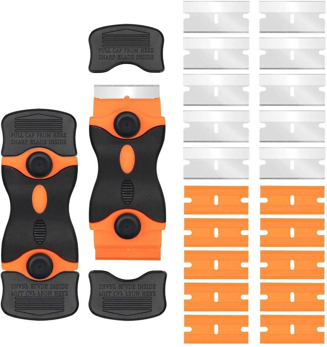 Dailygoods - Set van 2 Dubbelkop Spatels met 20 Bladen voor Huishoudelijk Gebruik