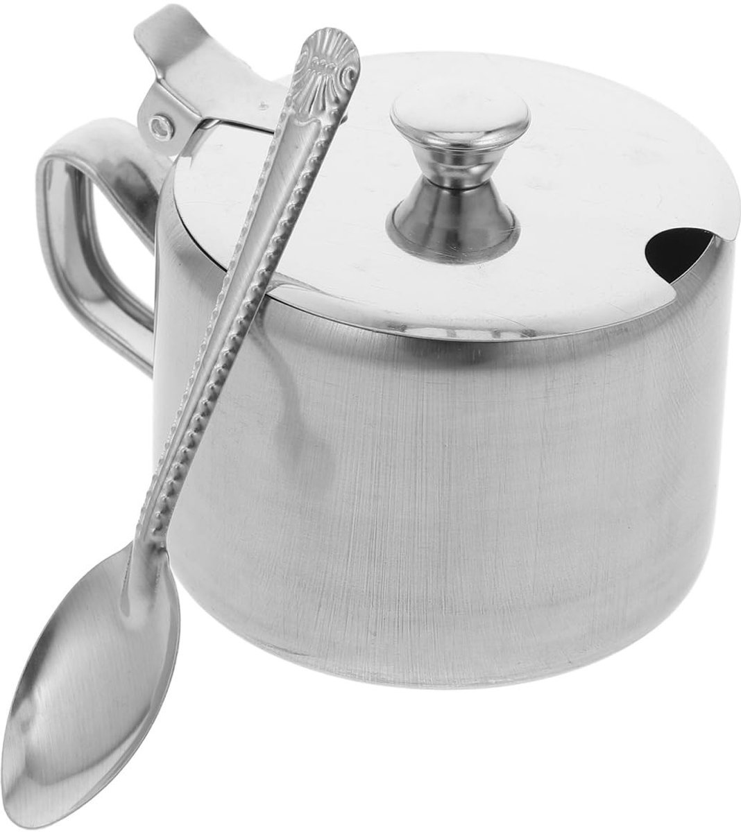 Dailygoods - Roestvrijstalen Kruidenpotje met Deksel en Lepel