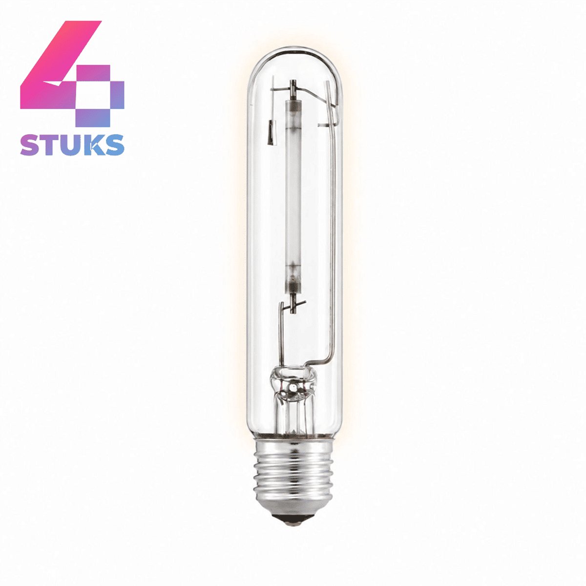 4x T-shape Gasontladingslamp E27 - 70W - Warm Wit Licht (2200K) - 6650 lm - 28 jaar - Dimbaar - SON-T / NAV-T / MSTSON-TPIA Plus
