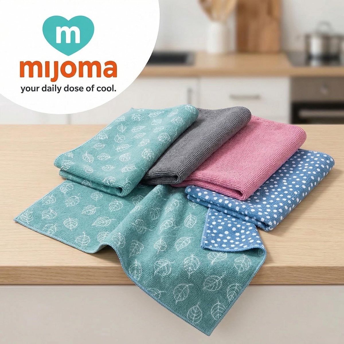 Dailygoods - Set van 4 Microvezel Reinigingsdoeken, 40 x 48 cm