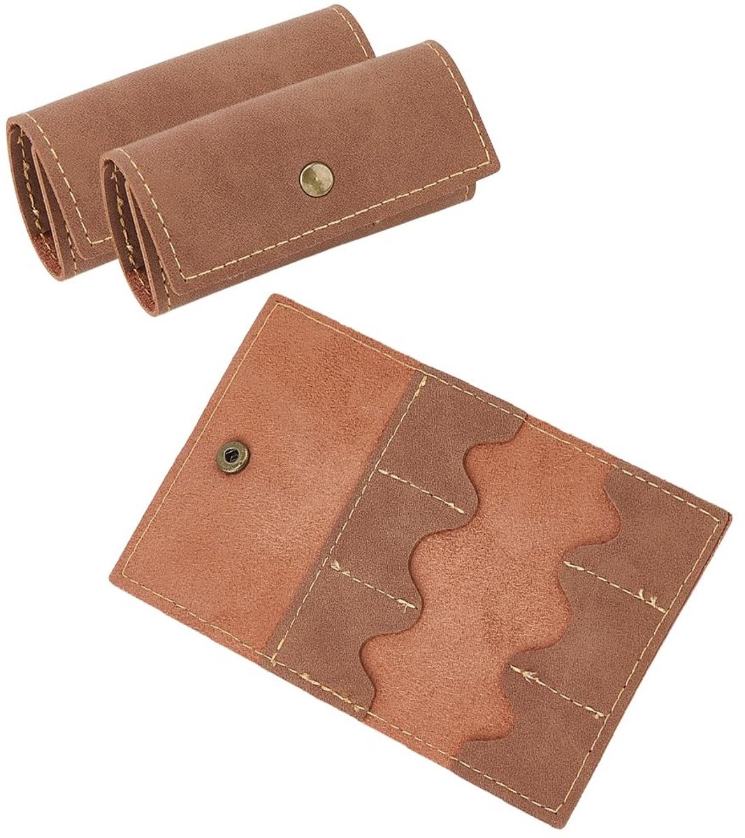 Dailygoods - 3 Stuks Lederen Gitaar Pickhouder met Snap-Button