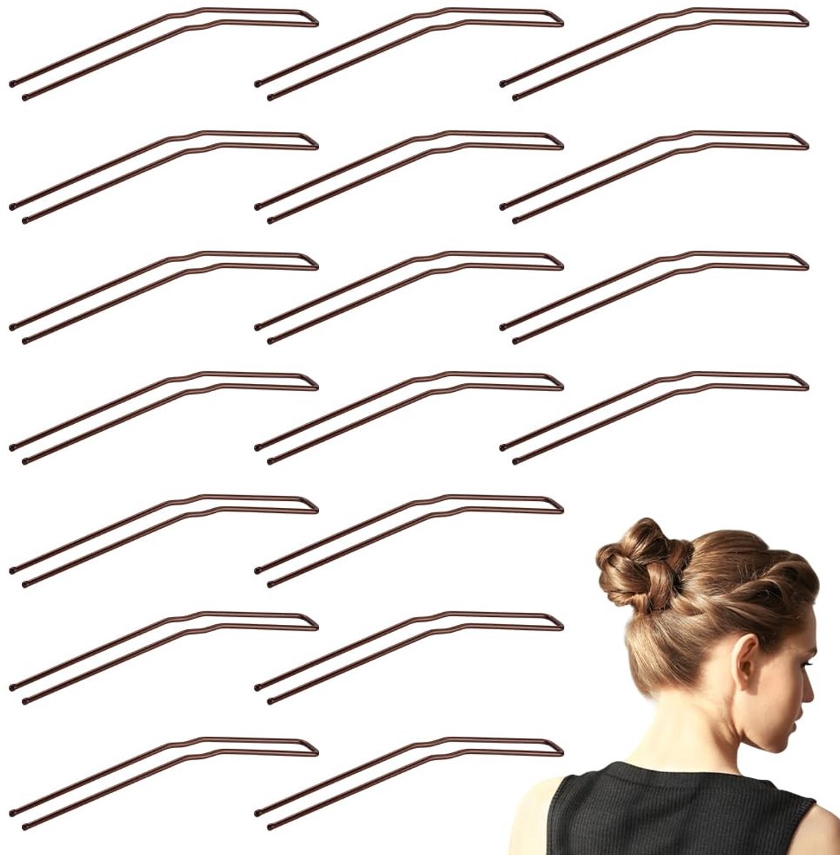 Dailygoods - Set van 30 U-vormige Haarspelden voor Opgestoken Kapsels