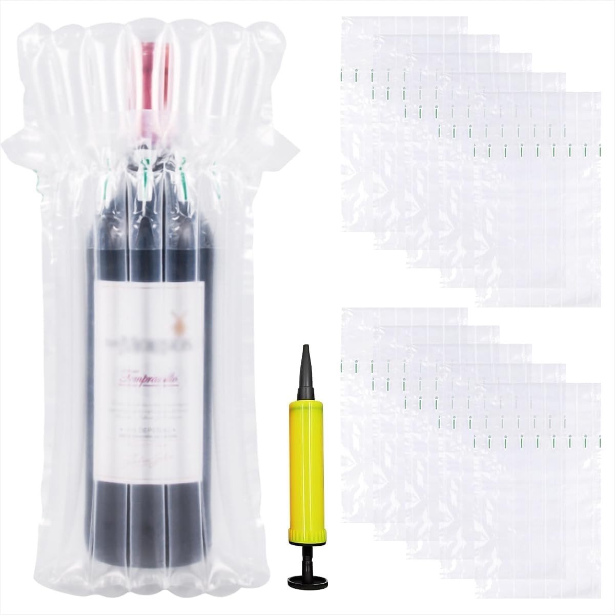 Dailygoods - Set van 10 Opblaasbare Luchtkolommen voor Wijnflessen