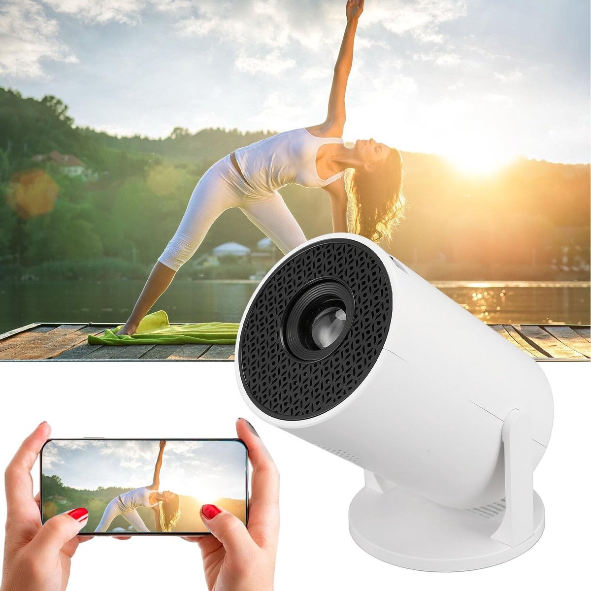 Dailygoods - Mini Projector met WIFI en Bluetooth, 1080P HD Kwaliteit