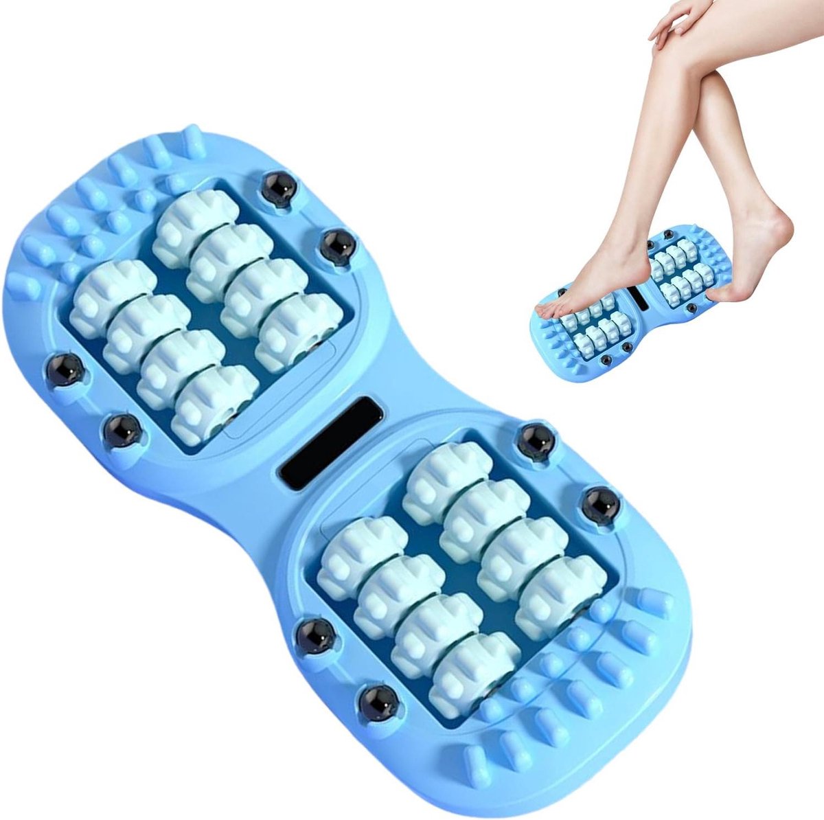 Voetroller Massageapparaat - Spierontspanning Tool - Herstel Stimuleren - Dubbele Triggerpoint Rollers - 34 x 15 x 5 cm - Zwart