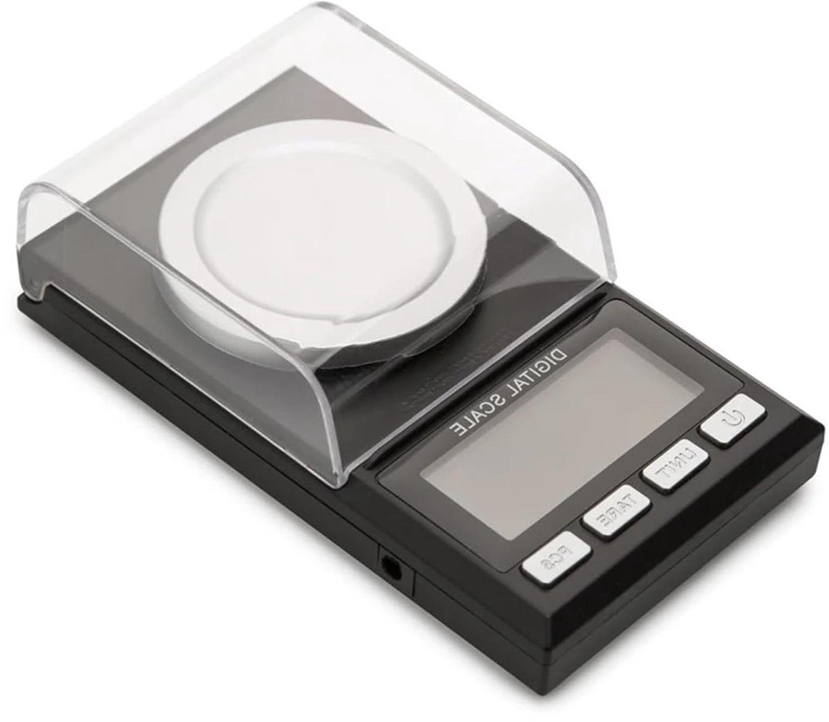 Precisie Weegschaal - Digitale Milligram - Nauwkeurig Meten - Winddichte Kap - 100 Gram - Zwart