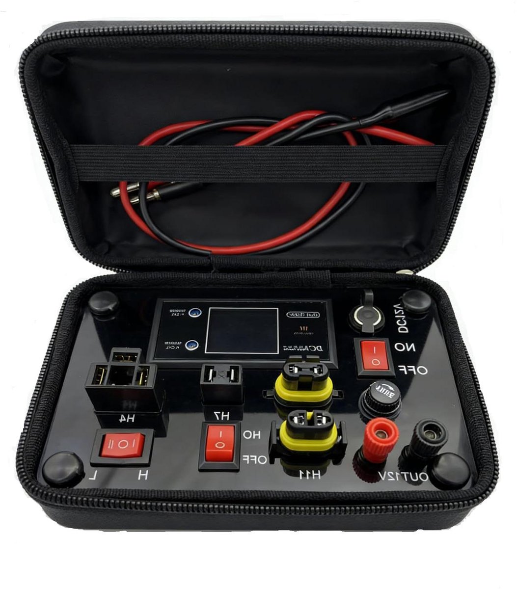 Autokoplamptester - 12V Testlamp - Voertuigdiagnose - Digitaal Display - 120W - Zwart