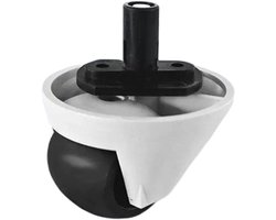 Robot Vacuüm Voorwiel voor Roborock voor QREVO Curv Edge voor SAROS 10 Plastic Montage (Wit)