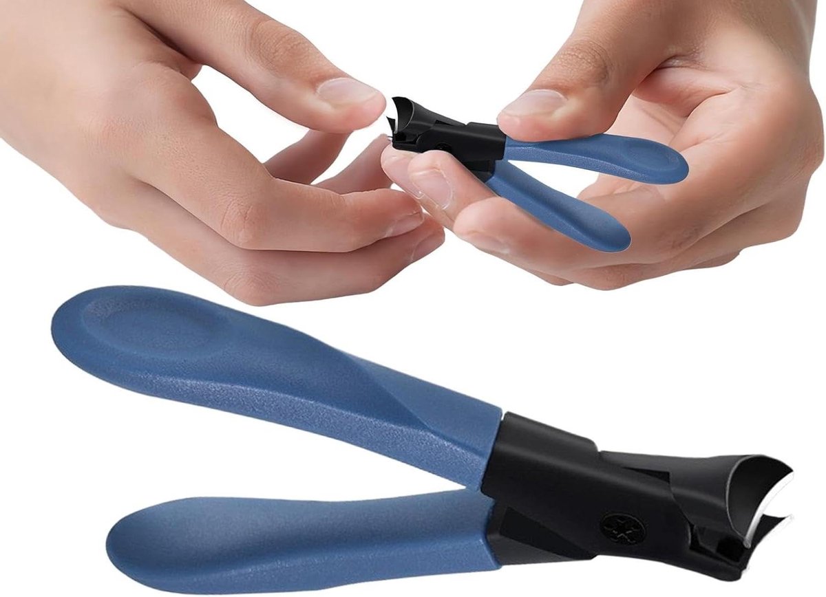 Nagelknipper - Teen nagelsnijder - Nauwkeurig trimmen - Anti-spat ontwerp - 9 cm - Blauw groen