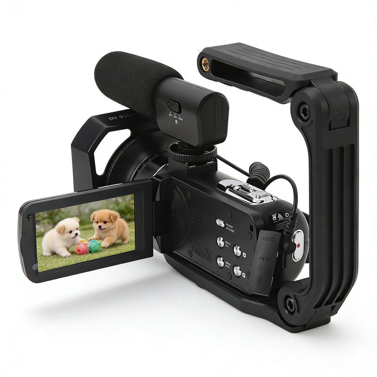 Dailygoods - Dailygoody - Videocamera Camcorder - 4K 30FPS - Afstandsbediening en 18X Zoom - Draagbaar - Vlog Camera - Geschikt voor Fotografie - 3.0in Touchscreen