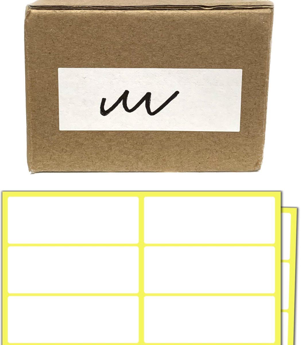 Dailygoods - Dailygoody - Witte Zelfklevende Etiketten - 200 Stuks - Mat Oppervlak - Schrijfbare Stickers - Ideaal voor Organiseren - 70 x 25 mm