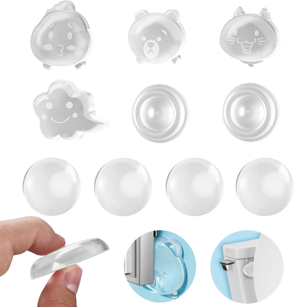Dailygoods - Dailygoody - Deurstoppers - Transparante Siliconen Beschermers - 10 Stuks - Voor Muren en Meubels - Bescherming tegen Schade - Duurzaam en Effect