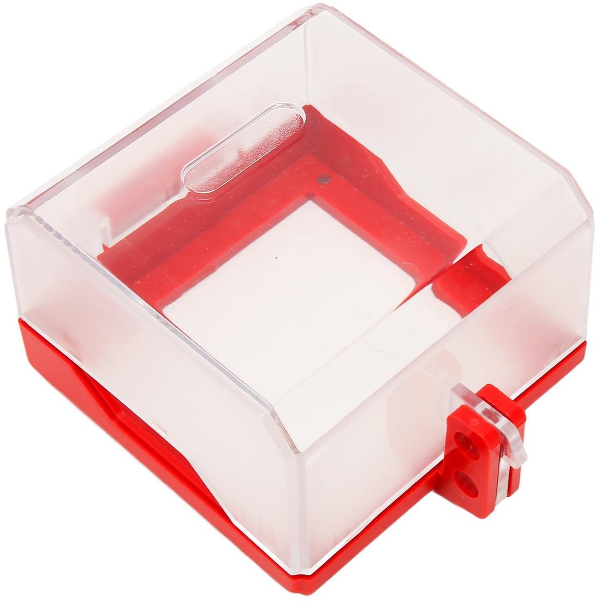 Dailygoods - Dailygoody - Afdekking noodstopschakelaar - Veiligheidsslot - Duurzaam ontwerp - Transparant rood - Voorkomt verkeerde bediening - Eenvoudige install